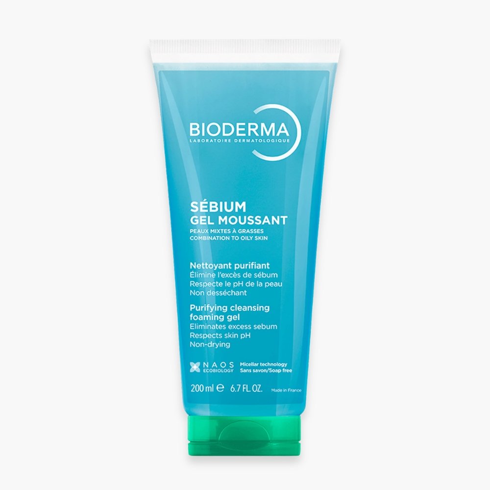 bioderma – sebium gel moussant nettoyant purifiant – 200ml