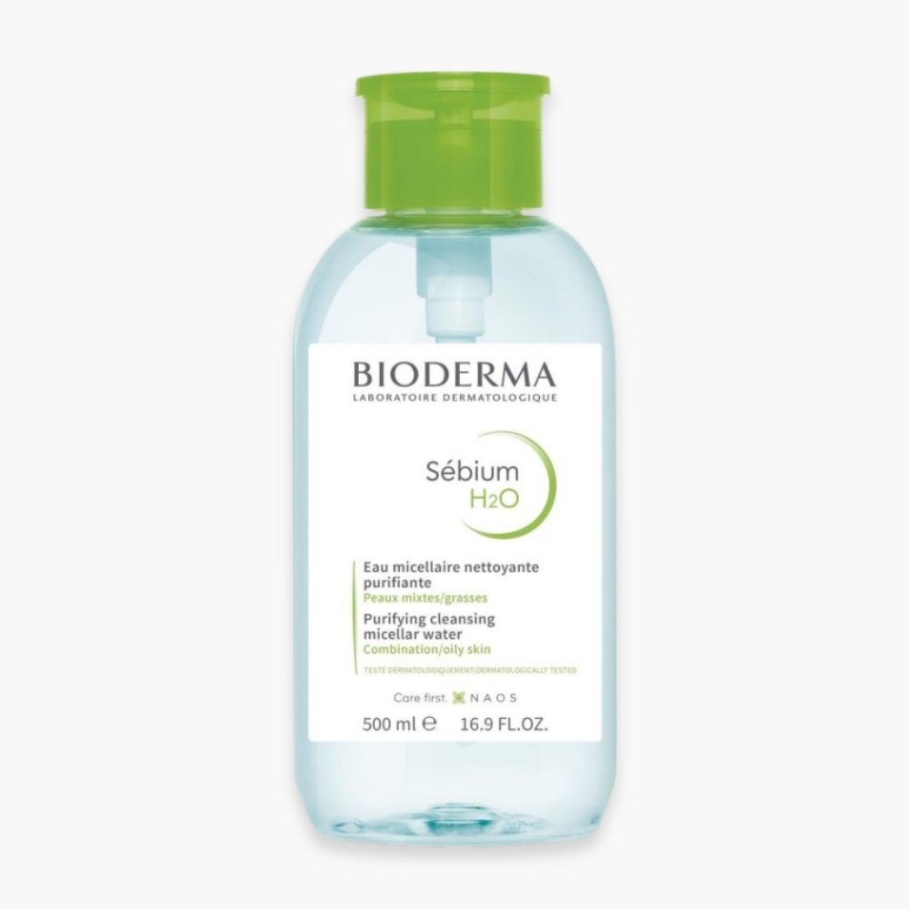 bioderma – sebium h2o solution micellaire purifiante pompe inversee – 500ml