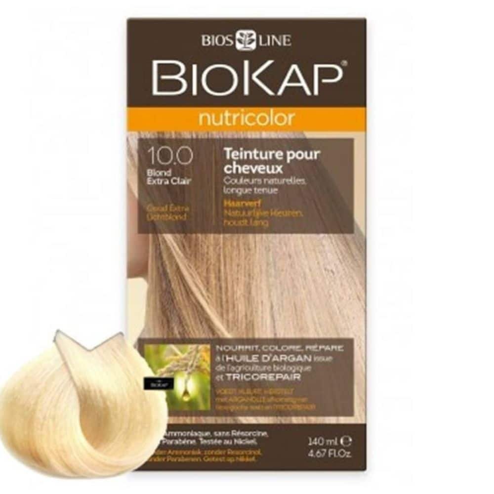 biokap – nutricolor coloration naturelle cheveux – 140ml – 10.0 – blond extra clair
