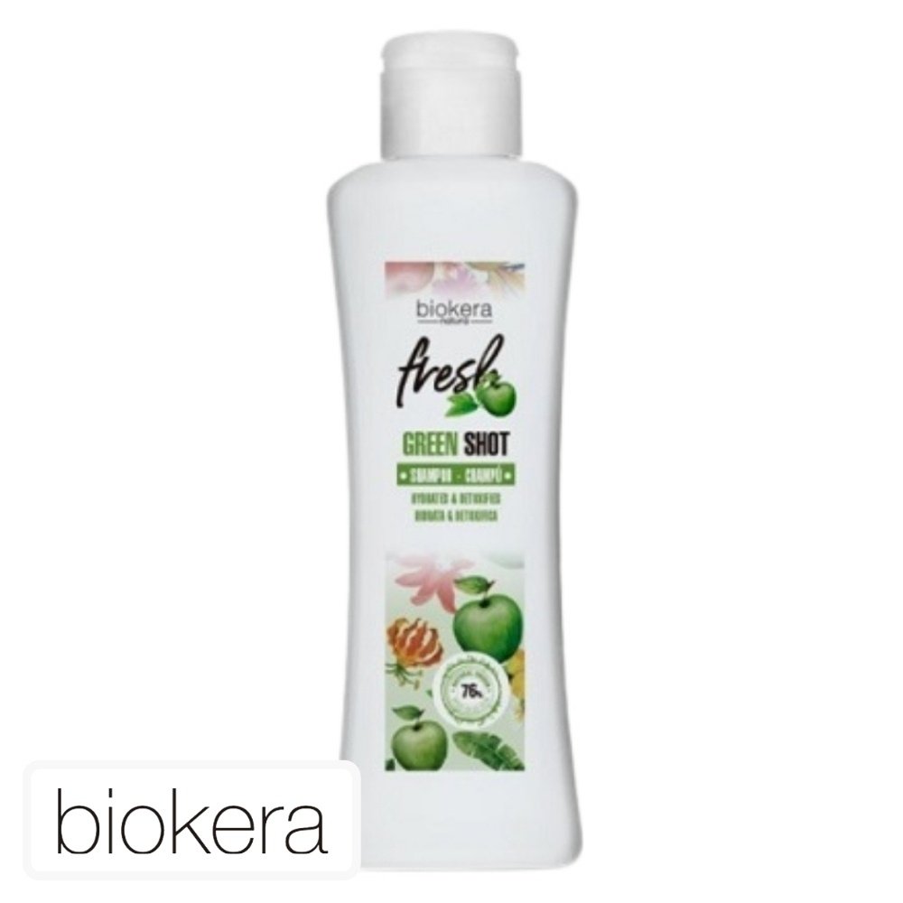 biokera – fresh green shot shampoing – 300ml
