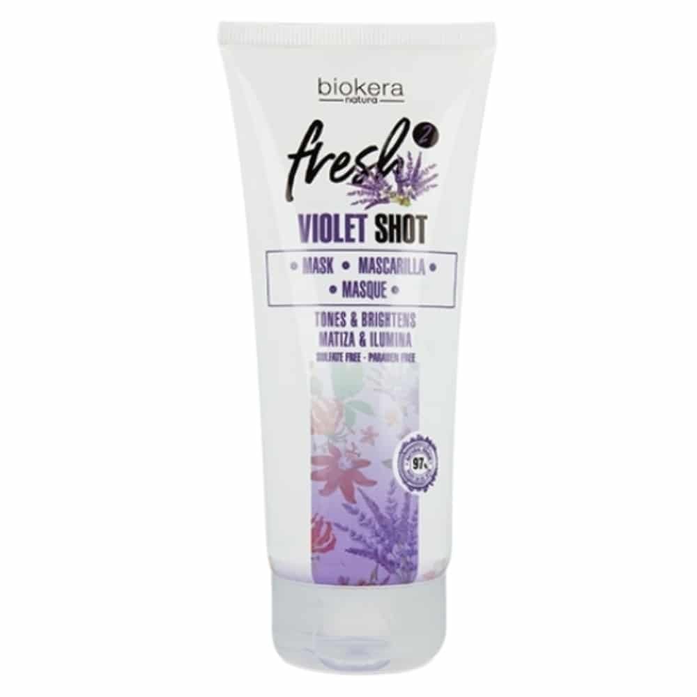 biokera – fresh violet shot masque tons et brillance – 200ml