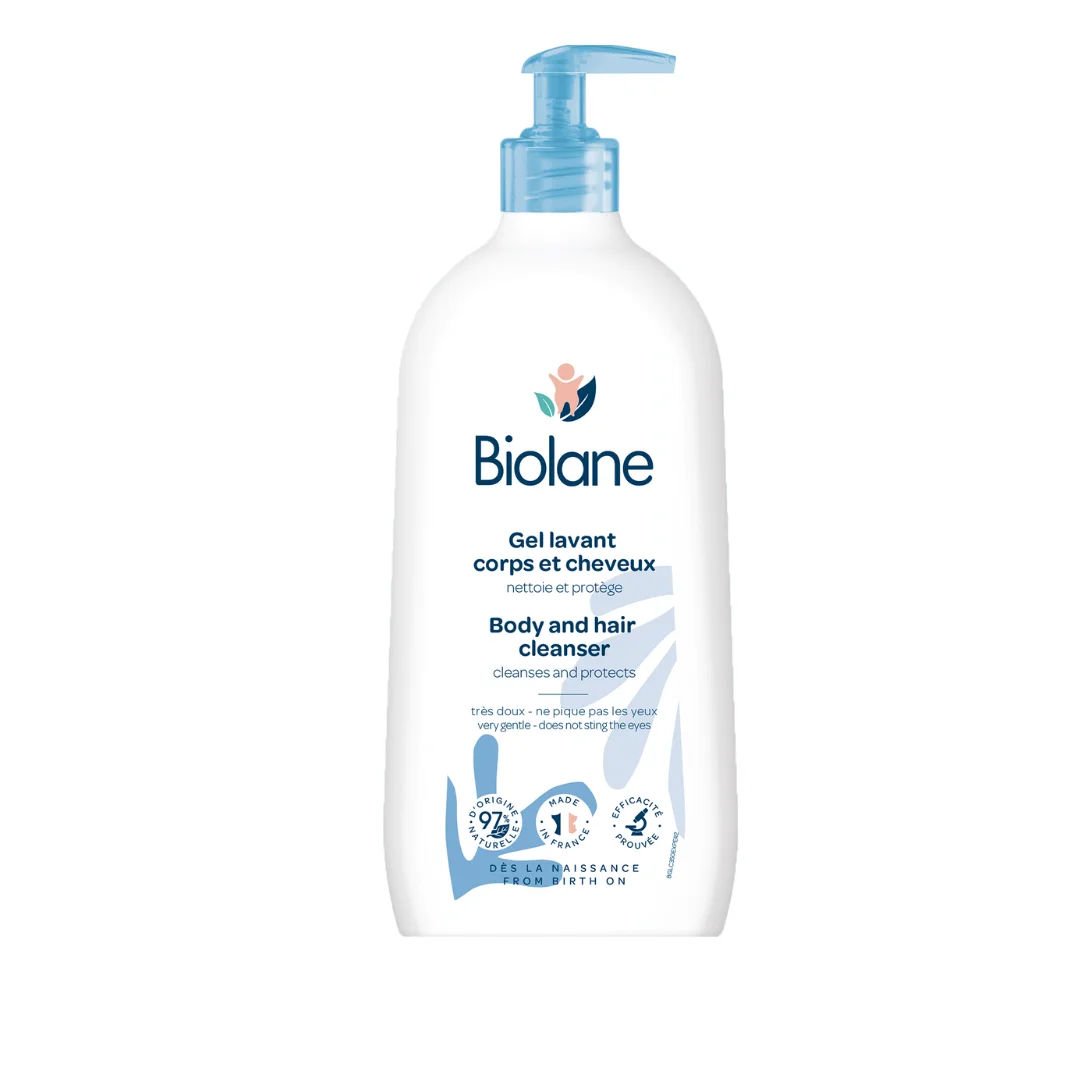 biolane – gel lavant corps et cheveux – 350ml