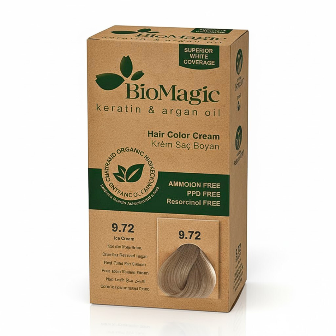 biomagic – color cream 9/72 blond tres clair cendre