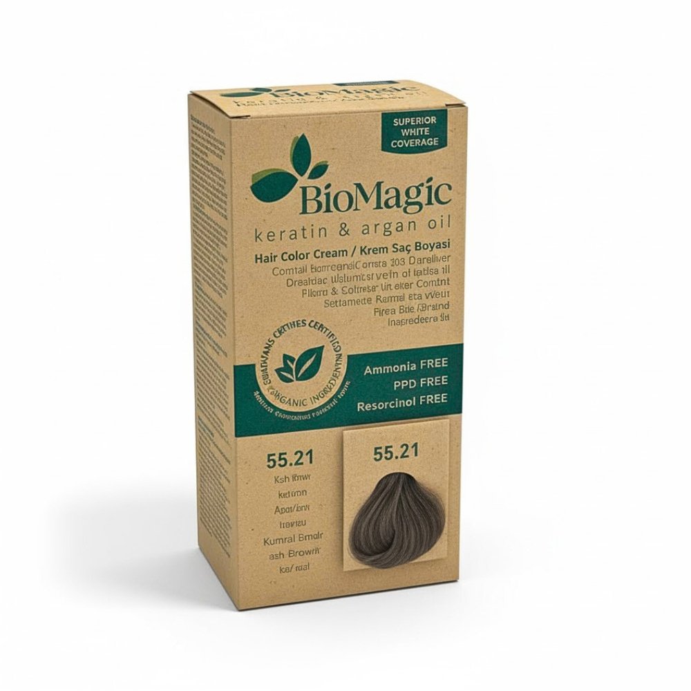biomagic – hair color cream kit 55/21 iced brown
