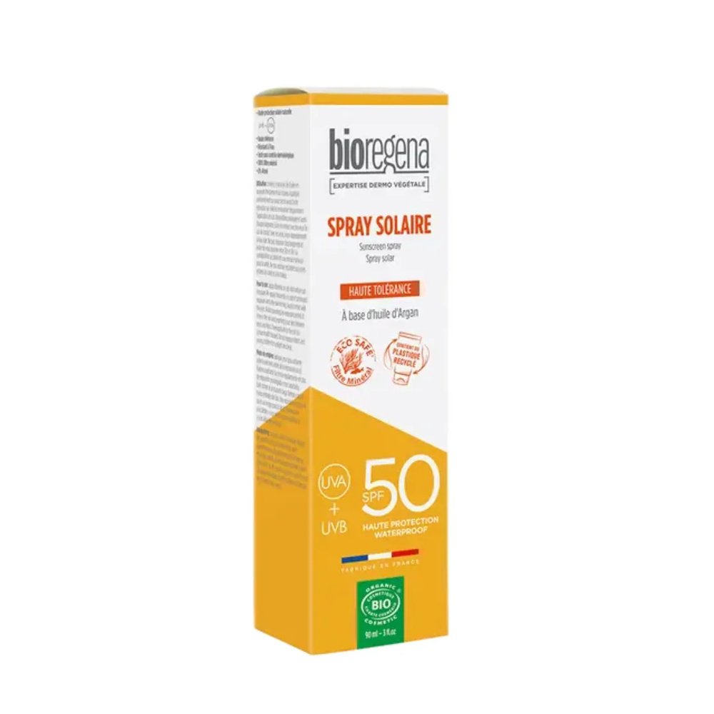 bioregena – spray solaire adultes spf50+ – 90ml