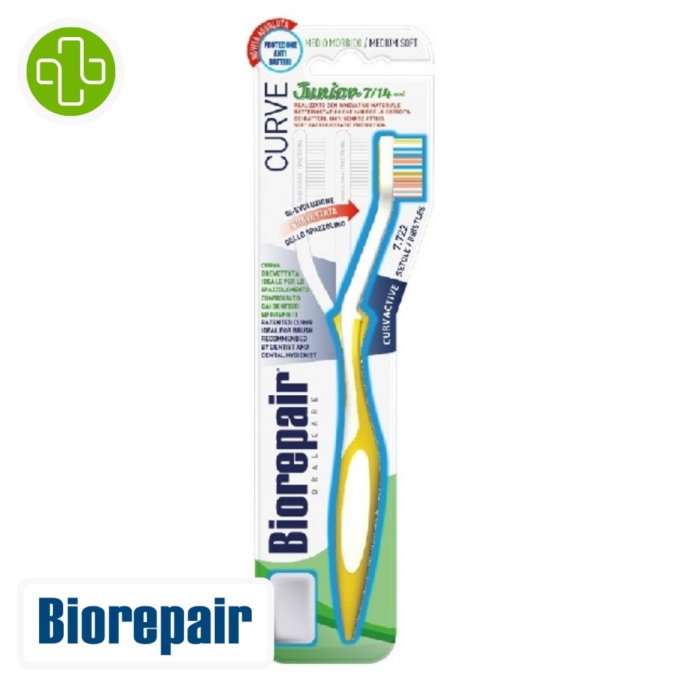 biorepair – brosse a dents medium soft junior 6 12ans – 1u