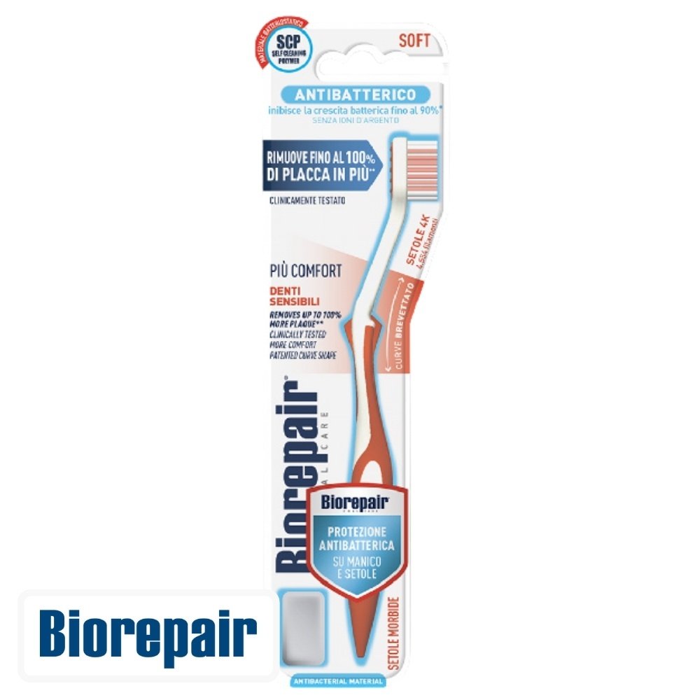biorepair – brosse a dents soft anti bacterienne – 1u