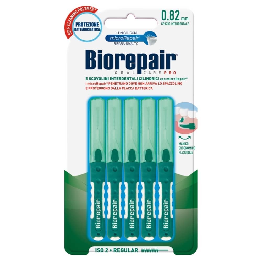 biorepair – brossettes interdentaires reutilisables regular 0.82mm – 5u