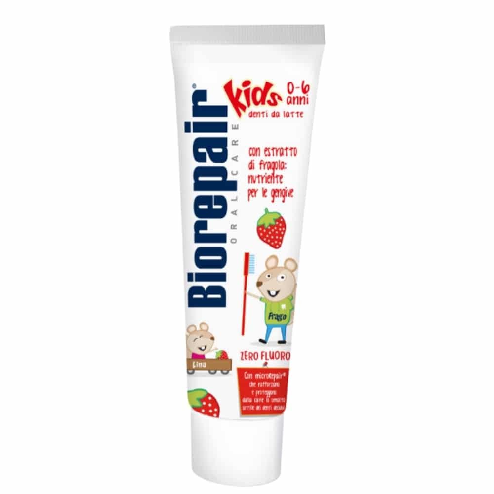 biorepair – dentifrice kids gout fraise 0 6ans – 50ml