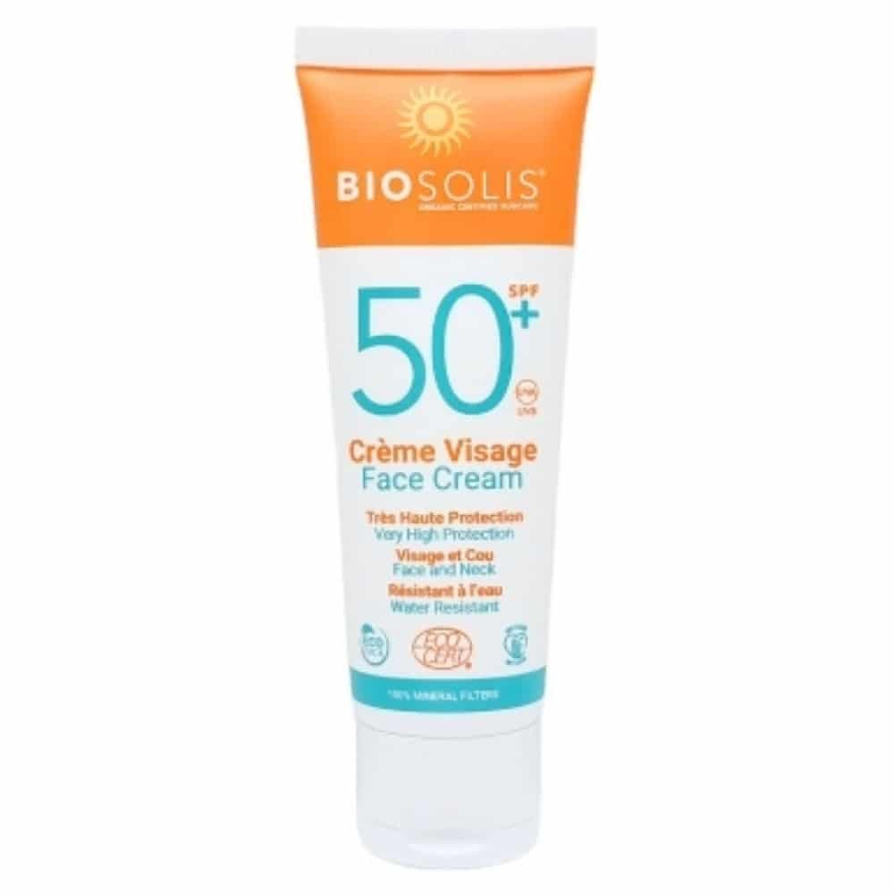 biosolis – creme visage spf50+ bio – 50ml
