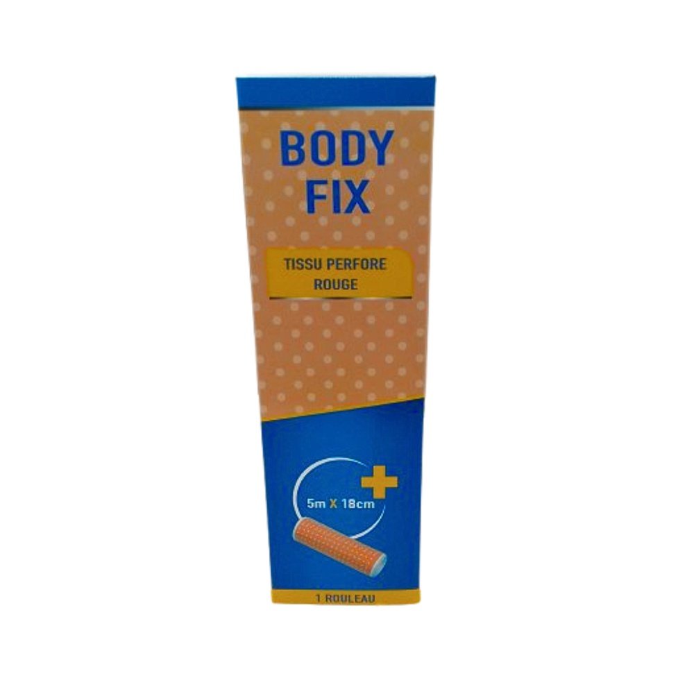 body fix – sparadrap perfore 5 x 18cm rouge