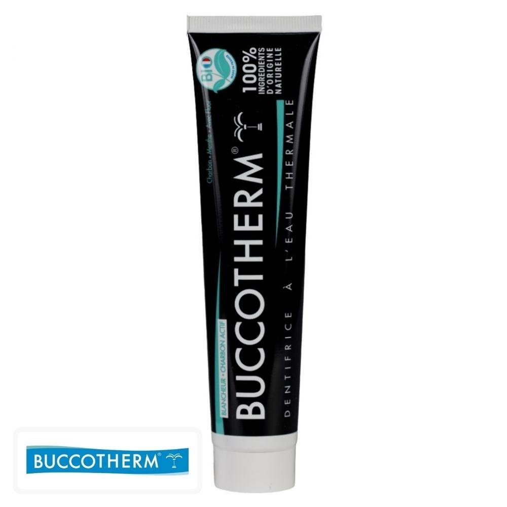 buccotherm – dentifrice blancheur au charbon actif – 75ml