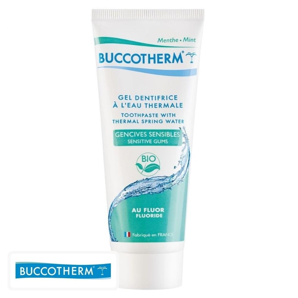 buccotherm – gel dentifrice a l’eau thermale gencives sensibles avec fluor – 75ml