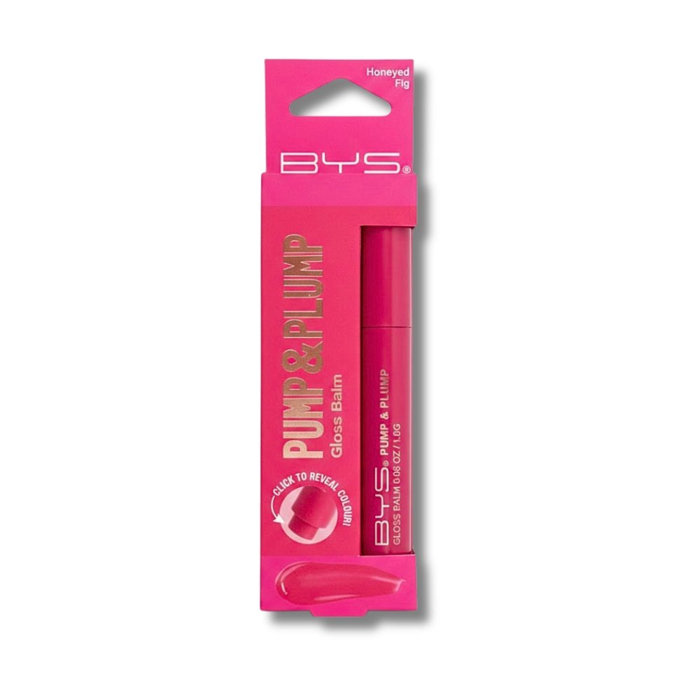 bys – pump and plump gloss balm honeyed fig in hangsell box