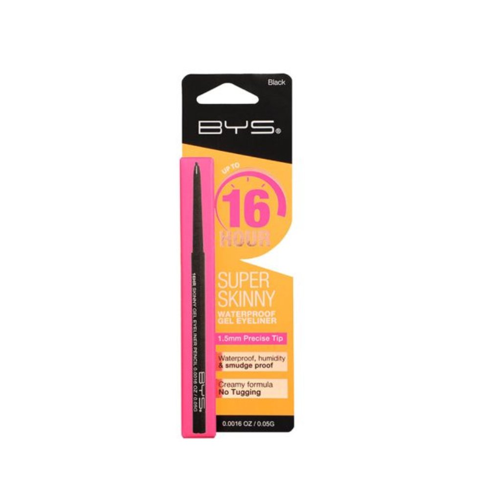bys – super skinny gel eyeliner black 16hr