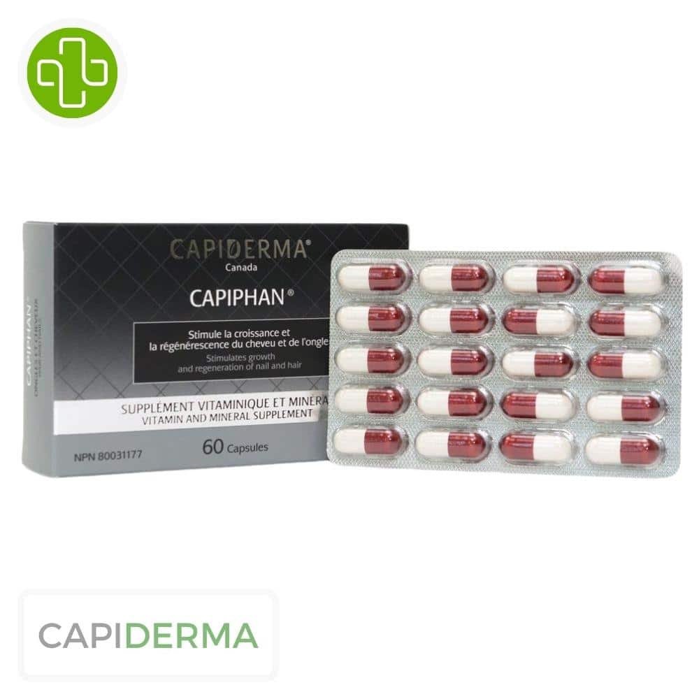 capiderma – capiphan cheveux et ongles croissance et regeneration – 60 gelules