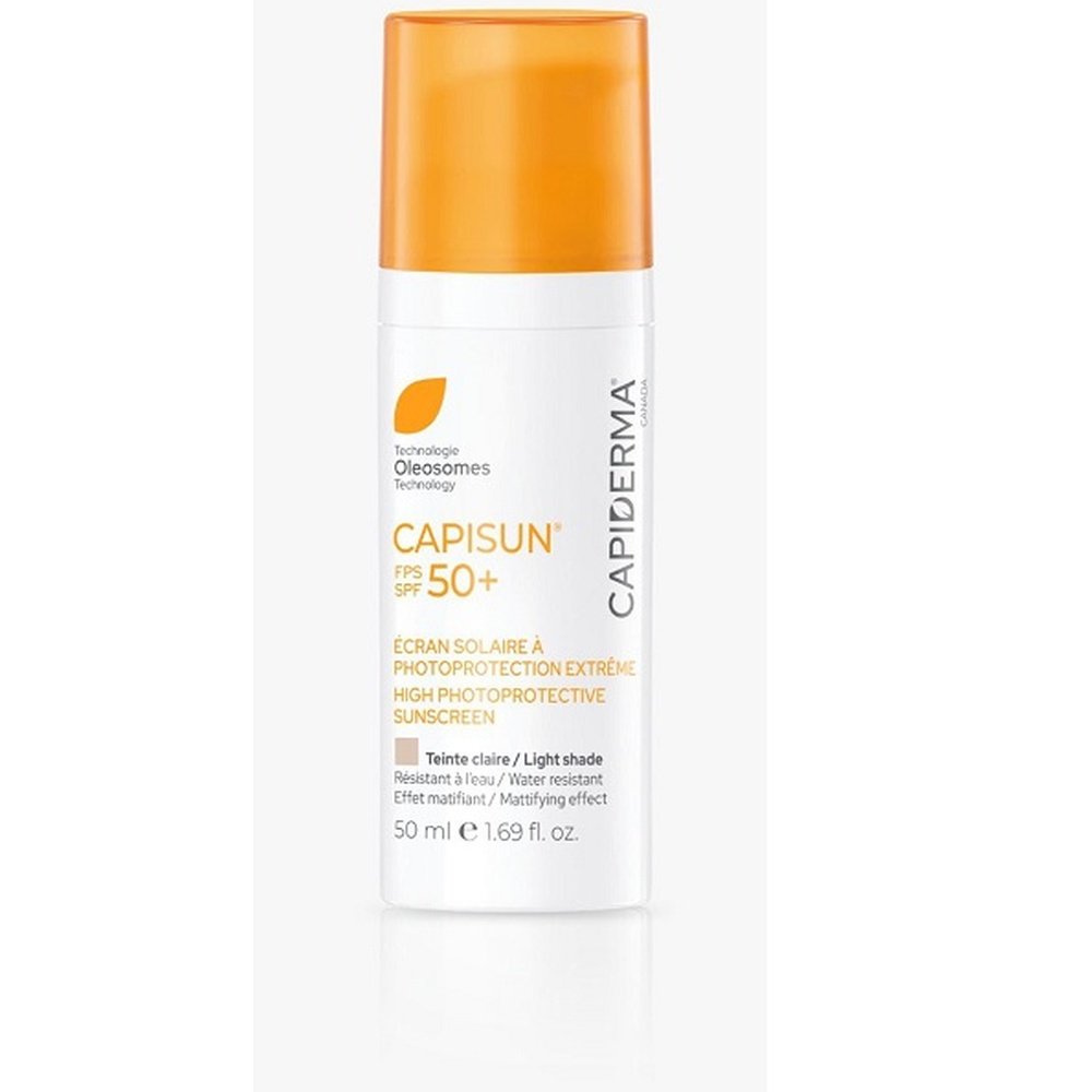capiderma – capisun ecran teintee claire pss 50+ – 50ml