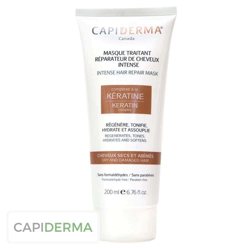 capiderma – keratine masque traitant reparateur de cheveux intense – 200ml