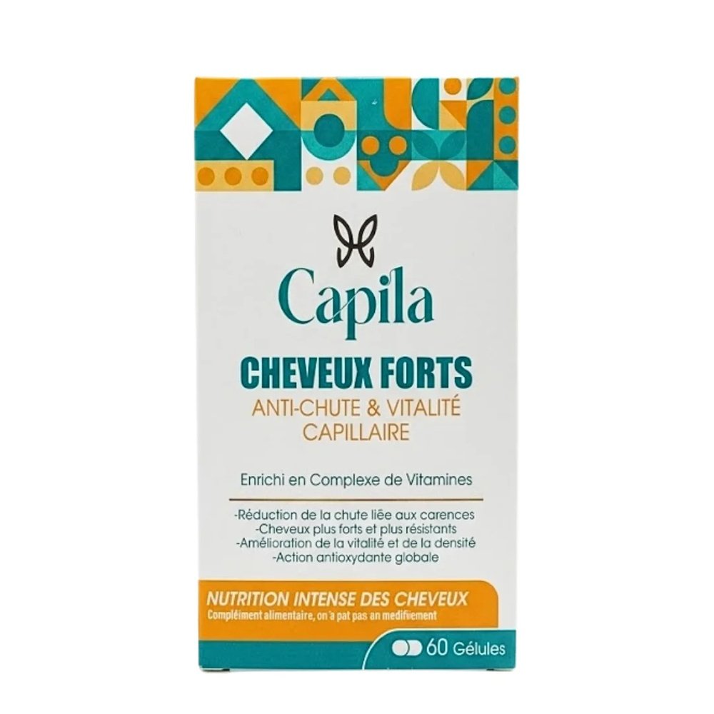 capila – compliment cheveux forts anti chute – 60gelules