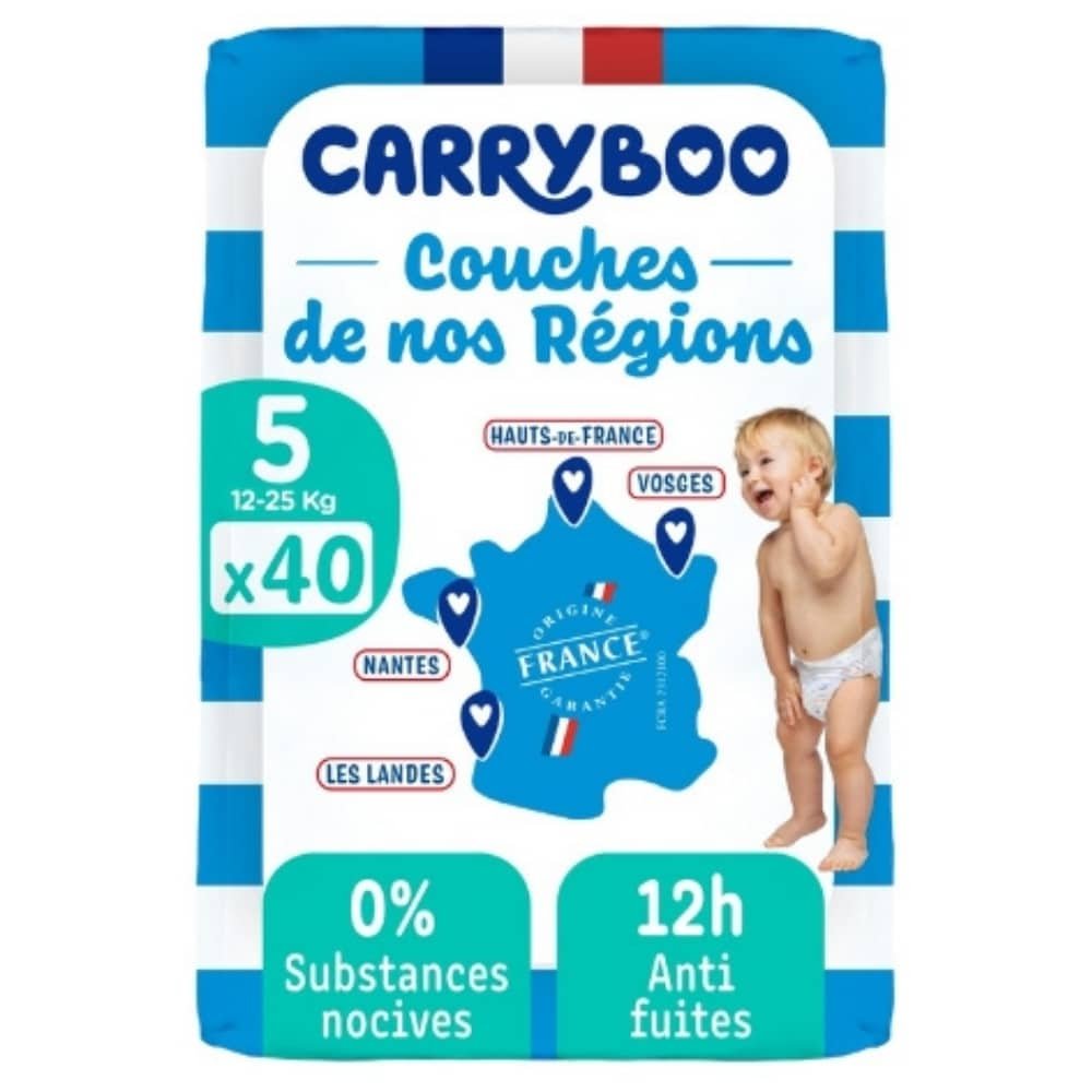 carryboo – couches bebes t5 12 25kg 12h – 40u