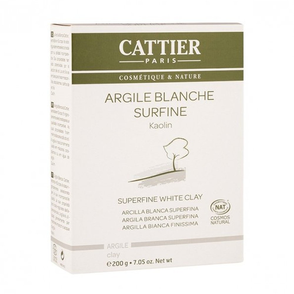 cattier – argile verte blanche surfine – 200g