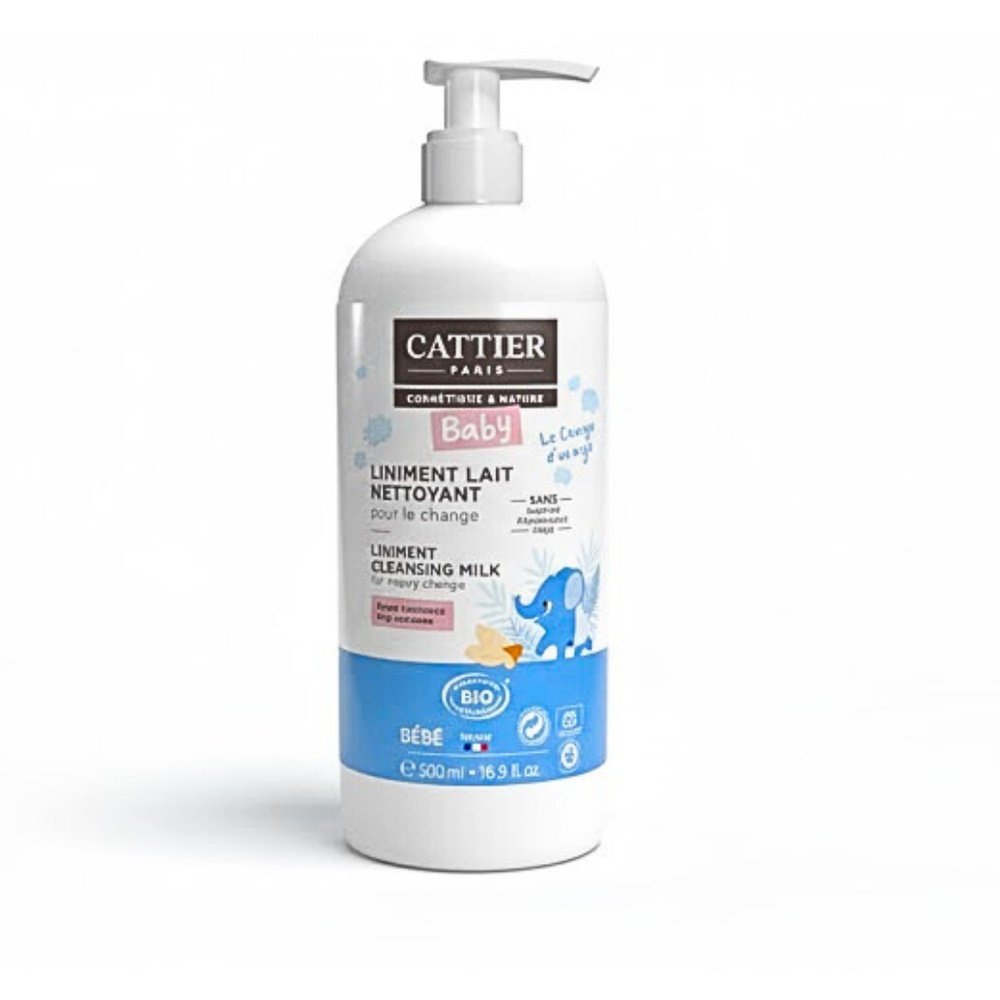 cattier – baby liniment lait nettoyant – 500ml
