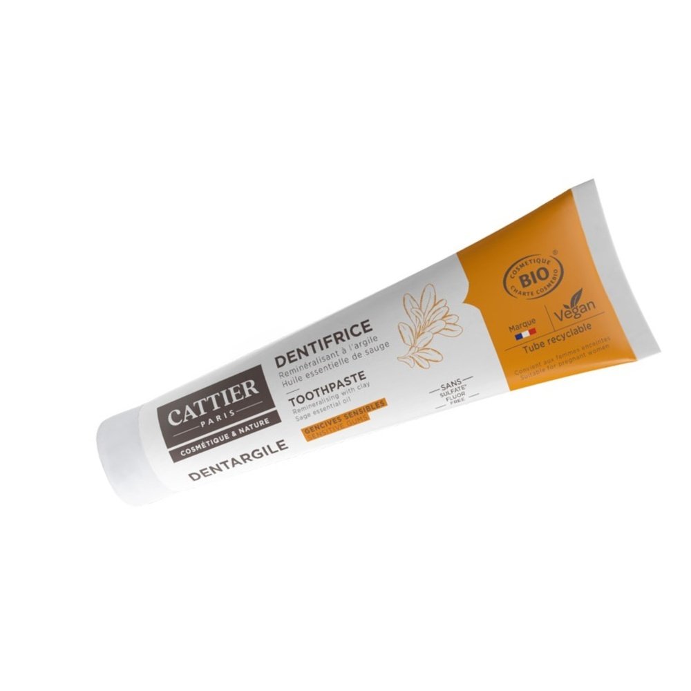cattier – dentargile dentifrice sauge – 75ml