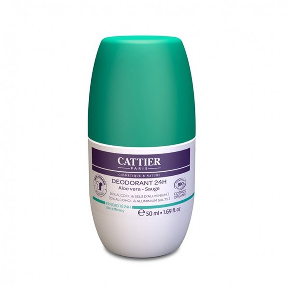 cattier – deodorant roll on efficacite 24h – 50ml