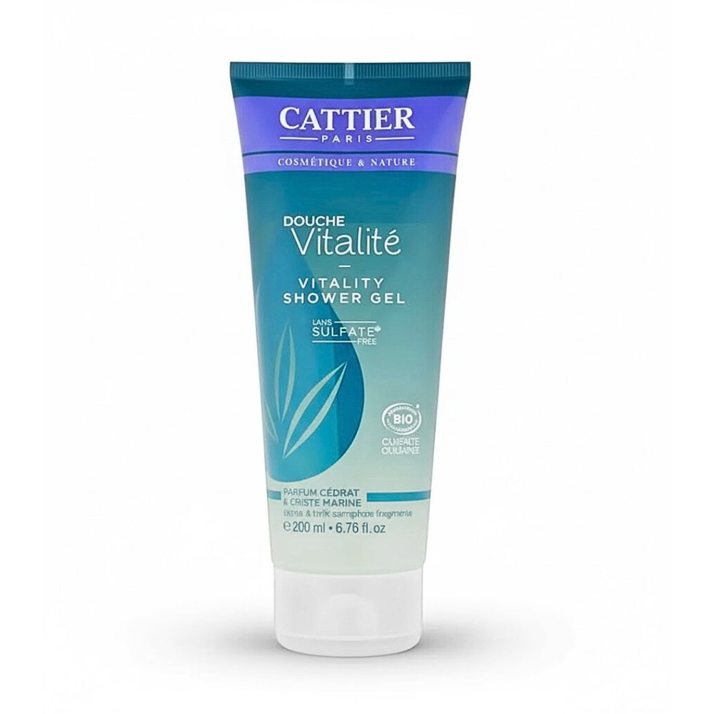 cattier – gel douche vitalite – 200ml