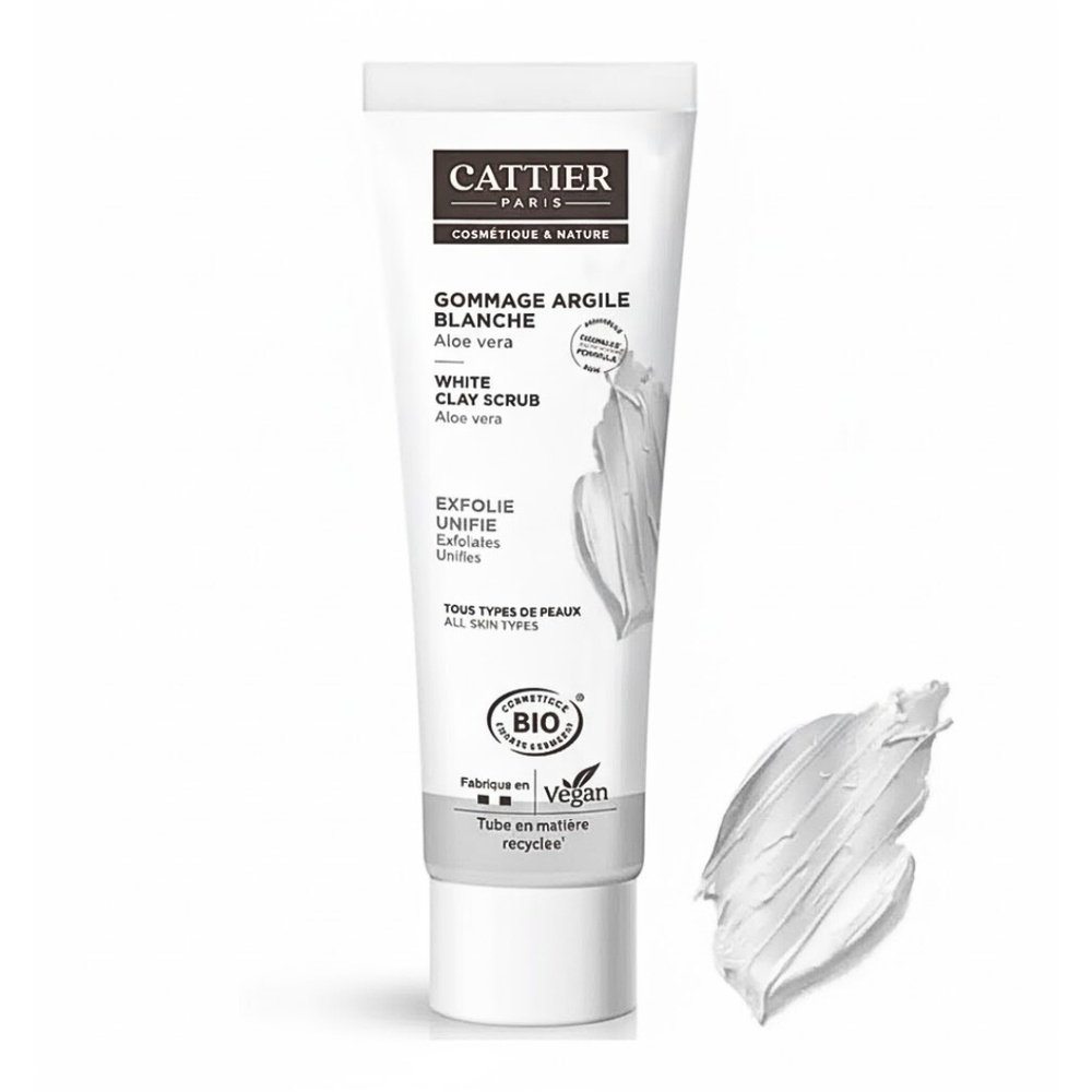 cattier – gommage argile blanche – 100ml
