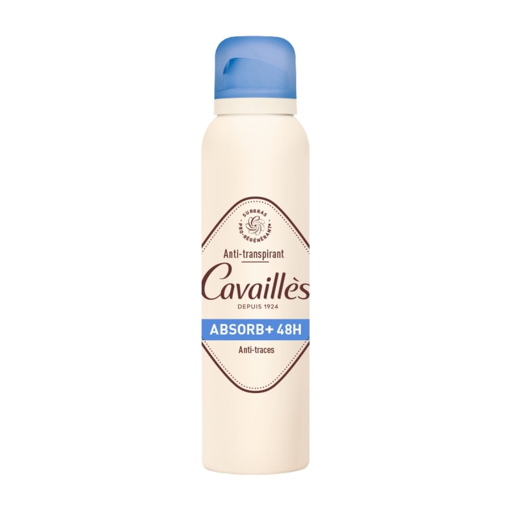 cavailles – deodorant absorb+ anti traces 48h spray – 150ml