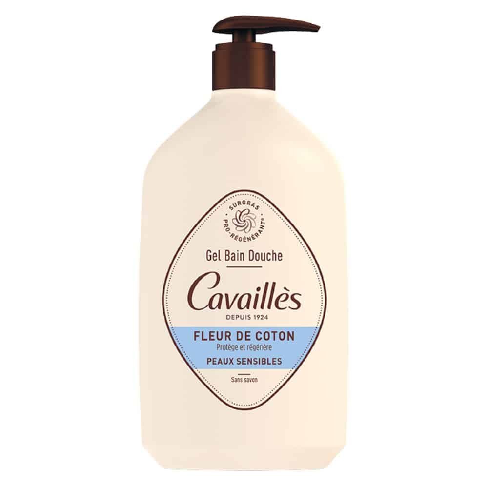 cavailles – gel bain douche fleur de coton sans savon – 400ml