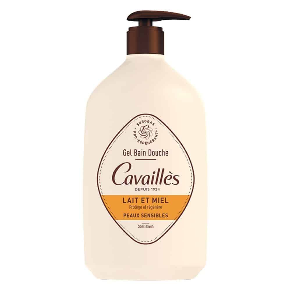 cavailles – gel bain douche lait et miel sans savon – 400ml