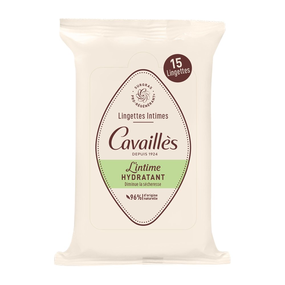 cavailles – lingettes intimes secheresse – 15u