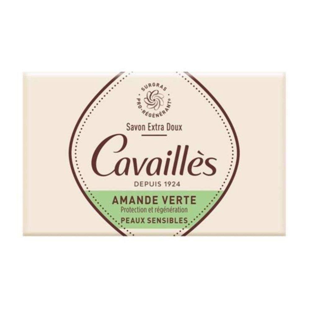 cavailles – savon extra doux amande verte – 250g