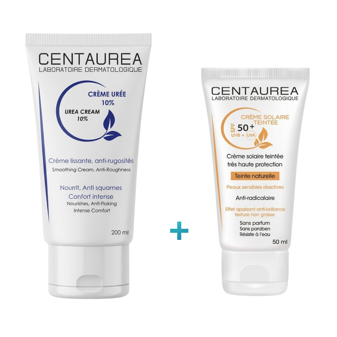 centaurea – creme uree 10% 200ml+ecran teinte 50ml coffret
