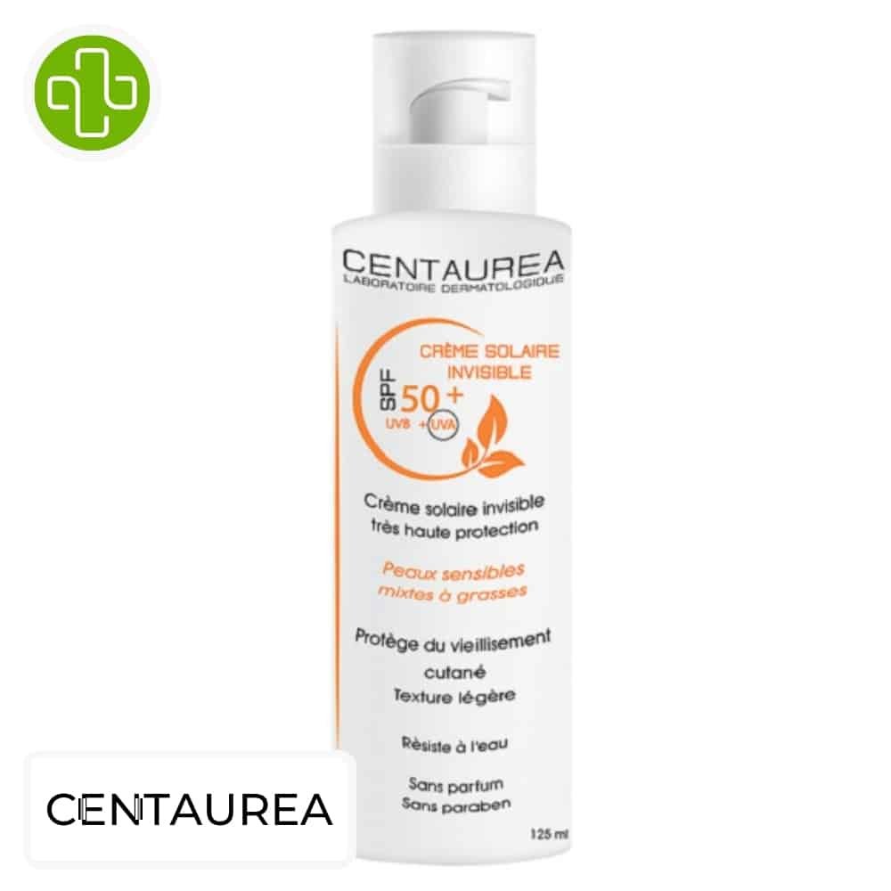 centaurea – ecran solaire en creme invisible spf50 – 125ml
