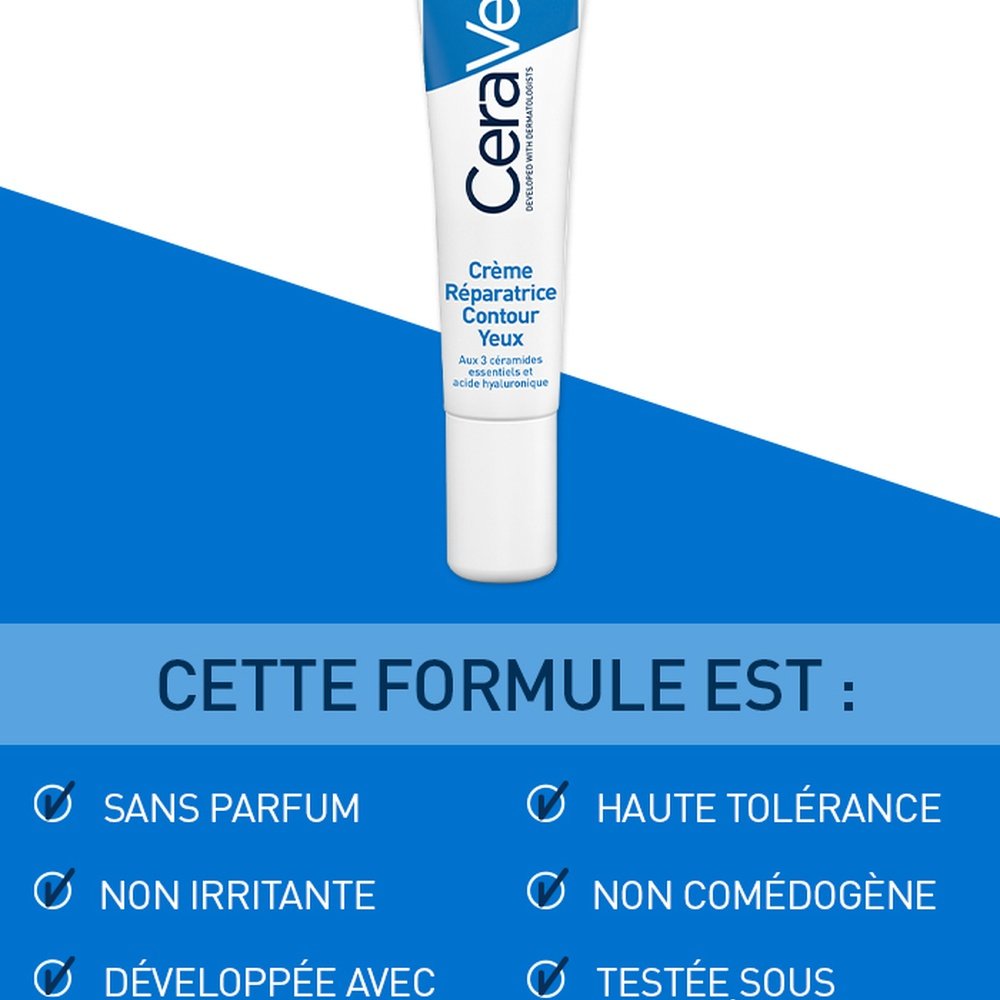 cerave – creme reparatrice contour des yeux – 14ml cerave – creme reparatrice contour des yeux – 14ml