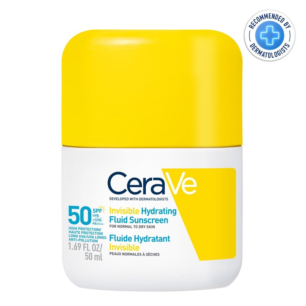 cerave – fluide hydratant invisible spf50 peau normale a seche – 50ml