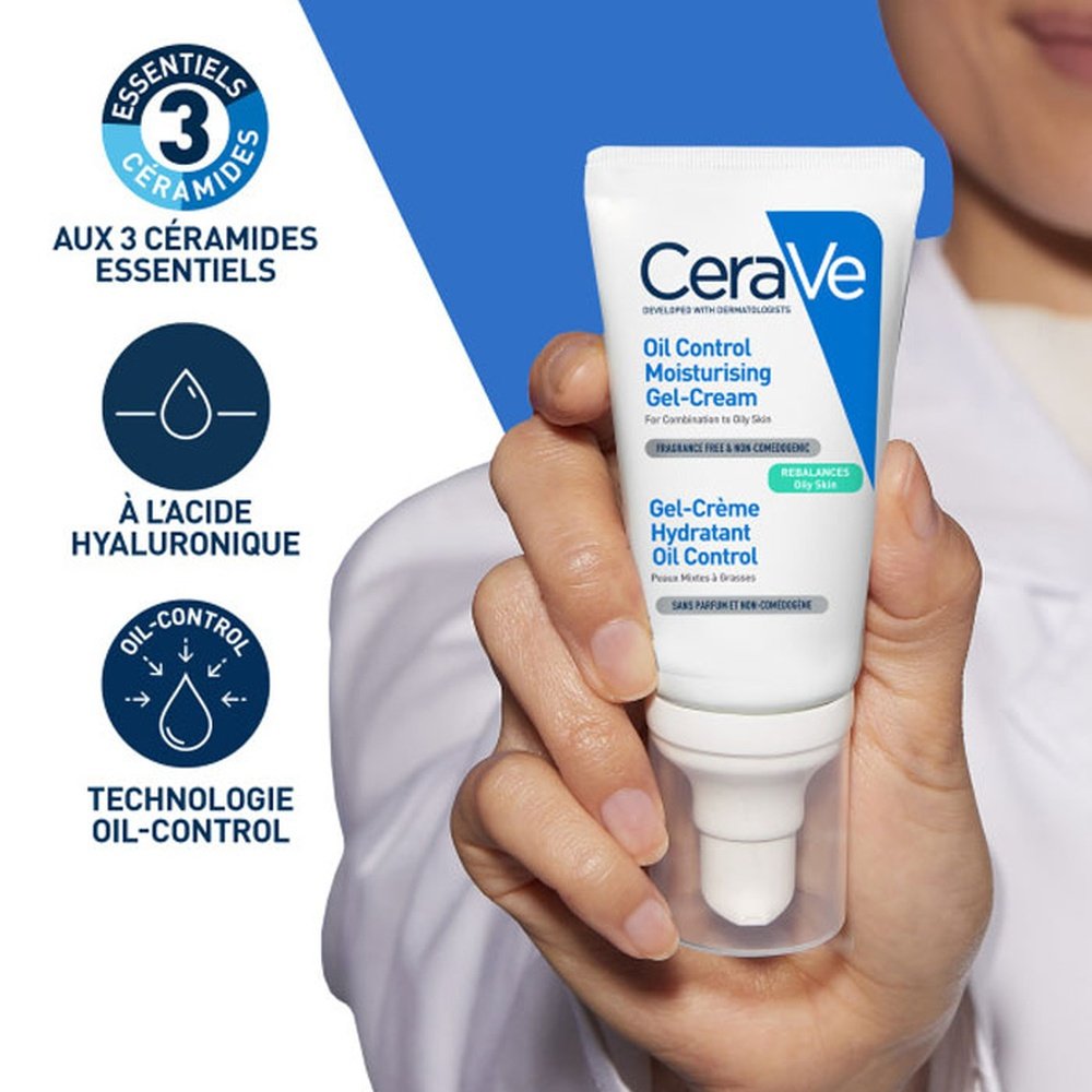 cerave – gel creme hydratant oil control peau mixte a grasse – 52ml cerave – gel creme hydratant oil control peau mixte a grasse – 52ml