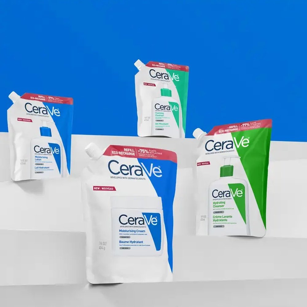 cerave – gel moussant nettoyant peau normale a grasse eco recharge – 473ml cerave – gel moussant nettoyant peau normale a grasse eco recharge – 473ml