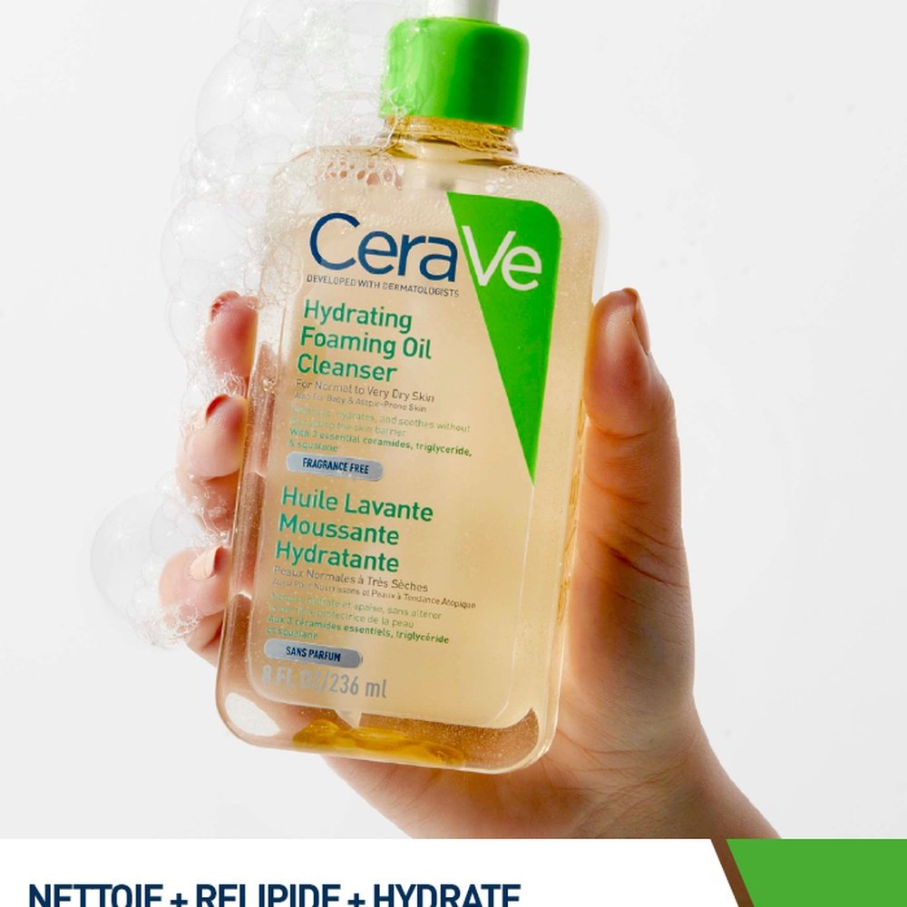 cerave – huile lavante moussante hydratante peau normale a tres seche – 236ml cerave – huile lavante moussante hydratante peau normale a tres seche – 236ml