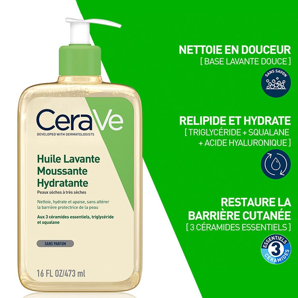 cerave – huile lavante moussante hydratante peau normale a tres seche – 236ml cerave – huile lavante moussante hydratante peau normale a tres seche – 236ml