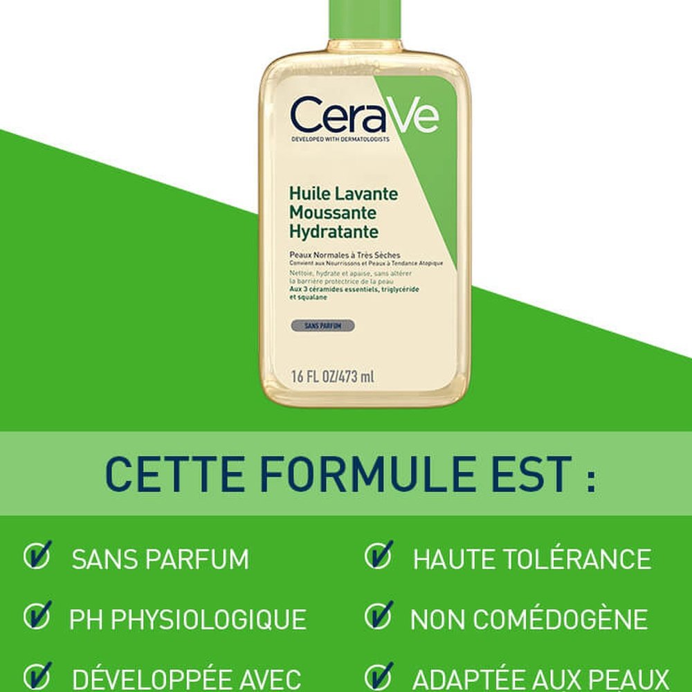cerave – huile lavante moussante hydratante peau normale a tres seche – 473ml cerave – huile lavante moussante hydratante peau normale a tres seche – 473ml