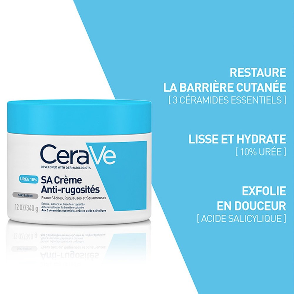 cerave – sa creme anti rugosites peau seche, rugueuse et squameuse 10% uree – 177ml cerave – sa creme anti rugosites peau seche, rugueuse et squameuse 10% uree – 177ml
