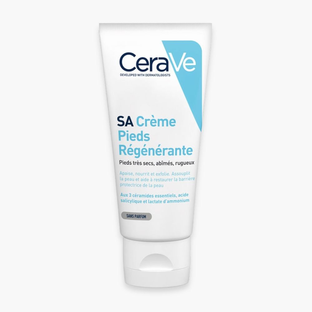 cerave – sa creme pieds regenerante tres secs, abimes, rugeux – 88ml