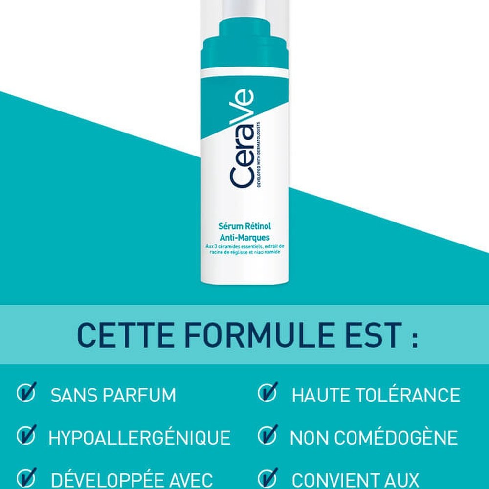cerave – serum retinol anti marques – 30ml cerave – serum retinol anti marques – 30ml
