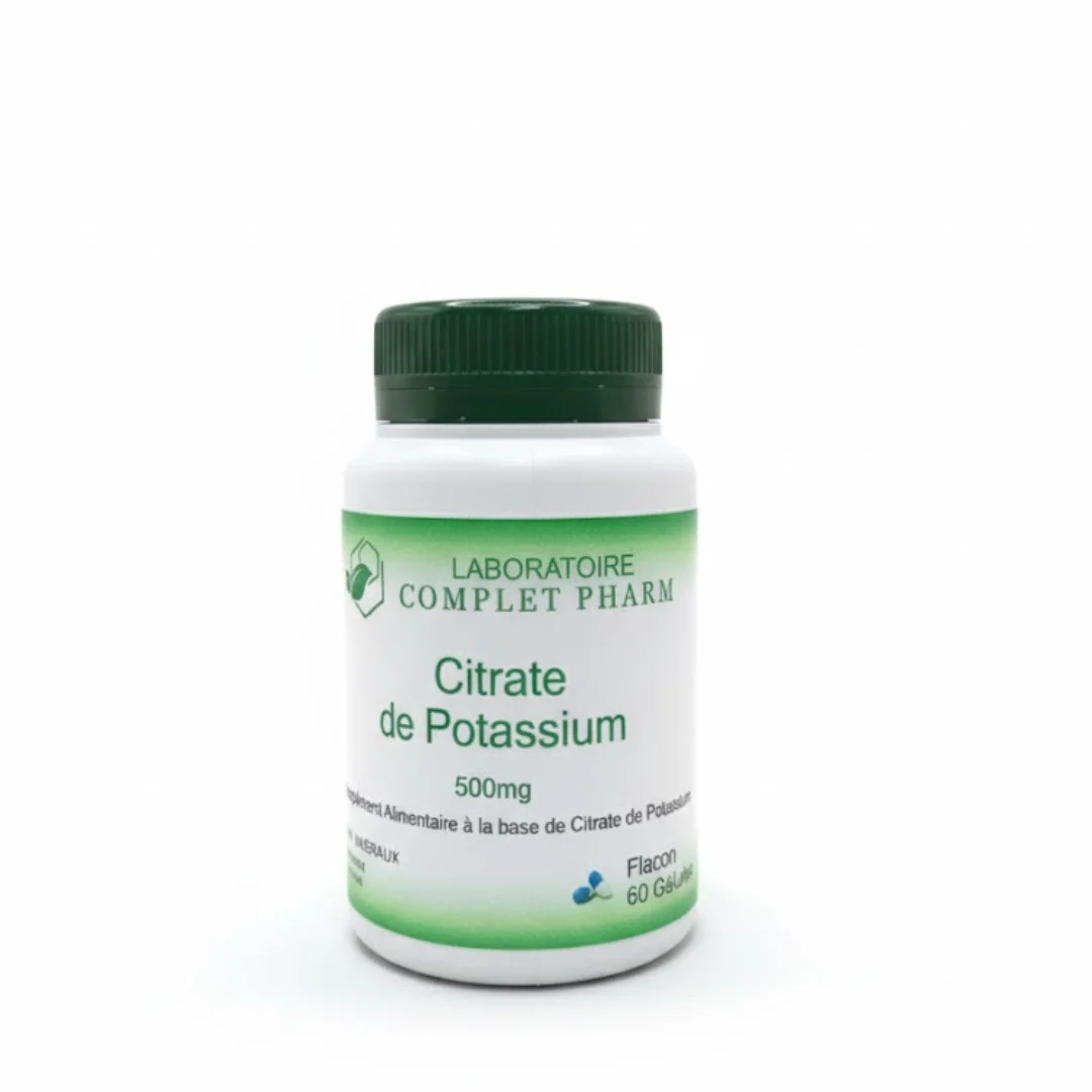 complet pharm lab – citrate de potassium 500mg – 60 gelules