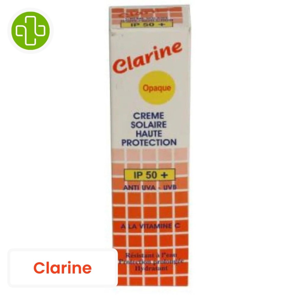 clarine – creme solaire teinte opaque a la vitamine c ip50+ – 25g