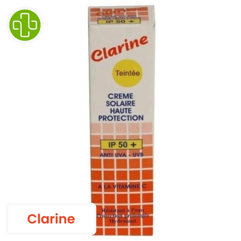 clarine – creme solaire teintee a la vitamine c spf50 – 25g